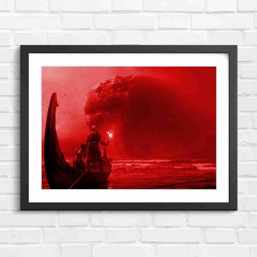 Fantasy viking warrior boat - fantasy,