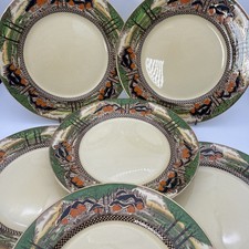 Myott Son & Co 6x Dinner Plates England’s Countryside pattern circa 1930s