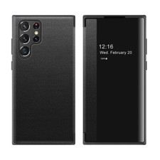 For Samsung Galaxy S25 Ultra S25 S24 Ultra Leather Smart Phone Case Flip Cover