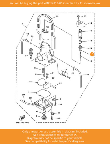 Yamaha clip 4mx 14919 oem - 4mx-14919-00,