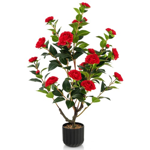 Faux camellia tree - 38",