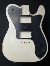 RGH | Tele Deluxe Style Body White Alder / Alder, Nitro Aged / Relic + Pickg.