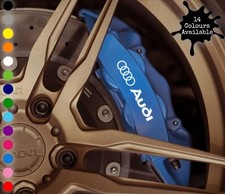  6x AUDI Logo Brake Caliper Decal Stickers -3 Different  Sizes 14 Colours 