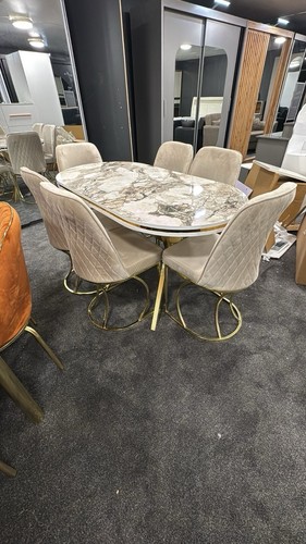 Luxury marble effect dining - luxury,