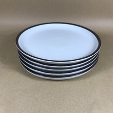 Denby Summit Celadon Blue Vintage Handmade Replacement Set of 5 Dinner Plates