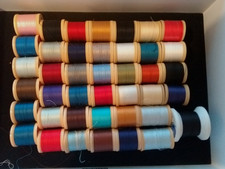 41x Vintage Sylko cotton reels - Tootal sewing cotton threads - Plastic reels