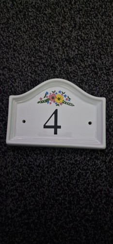 Ceramic house sign - ceramic, number