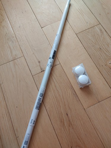 Ikea racka white curtain pole - ikea,