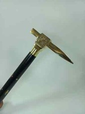 Vintage Axe Hammer Head Handle Walking Stick Cane for Father's Gift