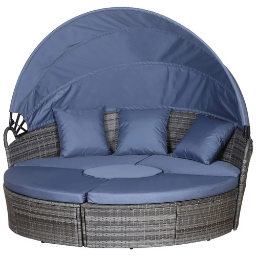 Outsunny rattan garden daybed - outsunny,