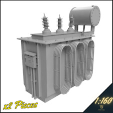 Electrical substation transformer -Model Railway layout Scenery 1:160 N gauge x2