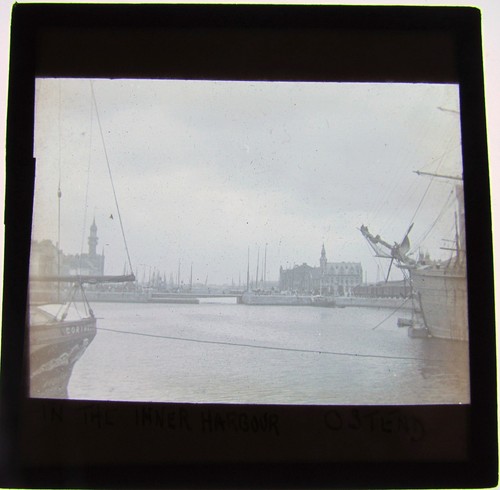 Glass magic lantern slide - glass,