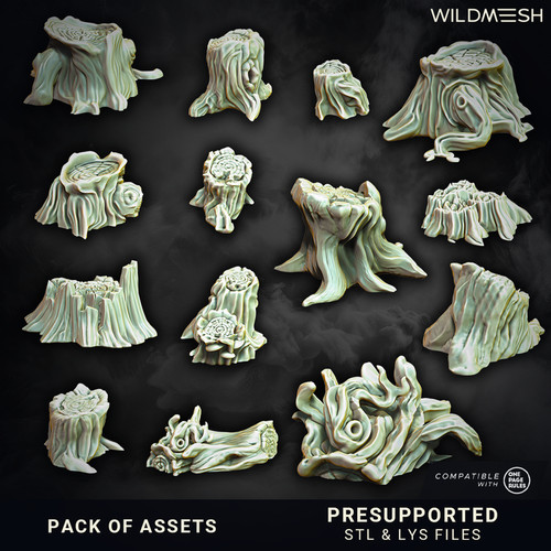 Assets tree trunks wild - -,