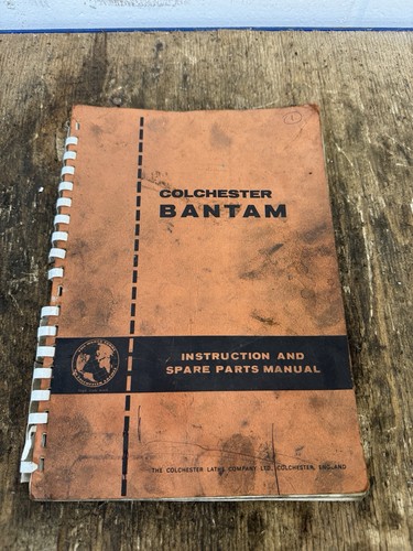 Colchester bantam instruction - colchester,