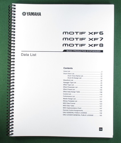 Yamaha motif 8 data - /,