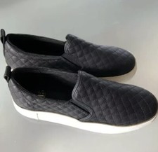 NEW Ladies New Look Black Slip On Flatform Flat Comfy Shoes Loafers Pumps Sz 3-8