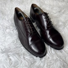 HANOVER Dress Shoes Cap Toe Oxblood Shell Cordovan Leather Mens Sz 11 Wide New