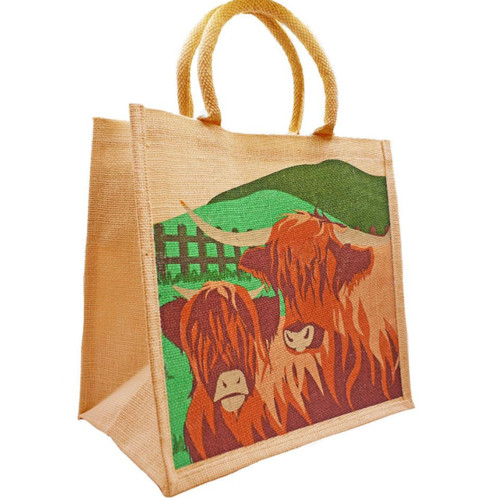 Jute shopping tote bag - shopping, x