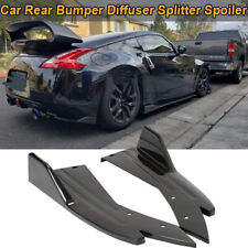 For Nissan 350Z 370Z GTR Nismo Black Rear Bumper Diffuser Splitter Spats Canards