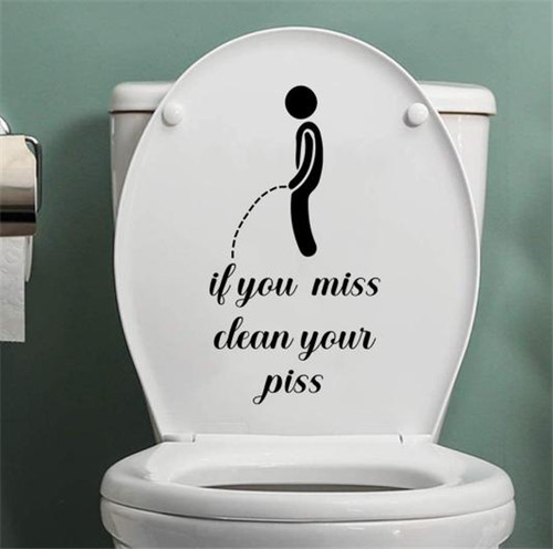 Funny bathroom wall - funny, stickers