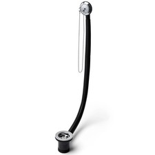 Bath Waste Plug and Chain Chrome Bath Brass Plug & Ball Chain Bathtub Overflow