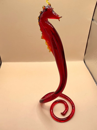 Vintage hand made - murano, red