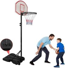 Basketball Portable System Adjustable Hoop Backboard Yard Outdoor Kids Sports