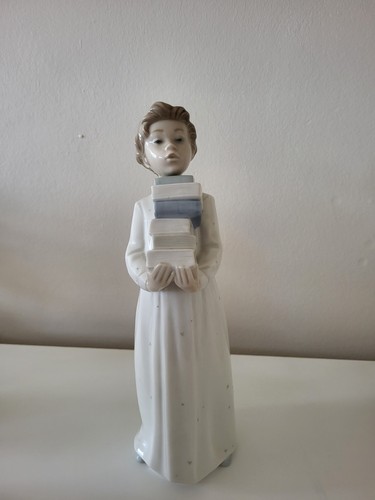 Lladro nao boy with books - nao,