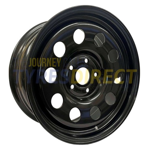 17x8 black modular steel wheel - black,