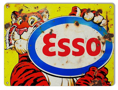 Esso gasoline tiger logo - esso,