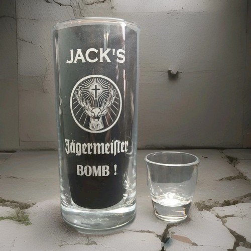 Personalised jager bomb glass - personalised,