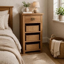 Oakcroft 1 Drawer 3 Basket End