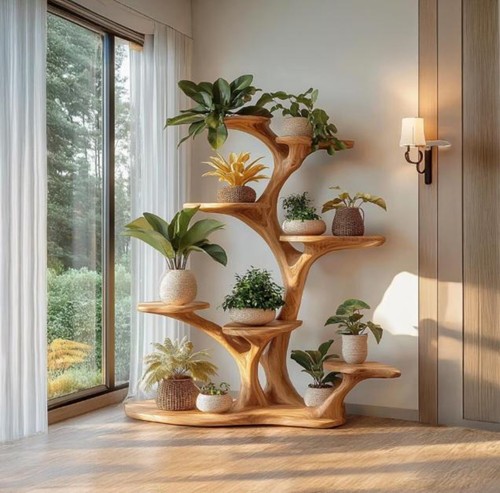 Tree shaped wooden - tree, shelf