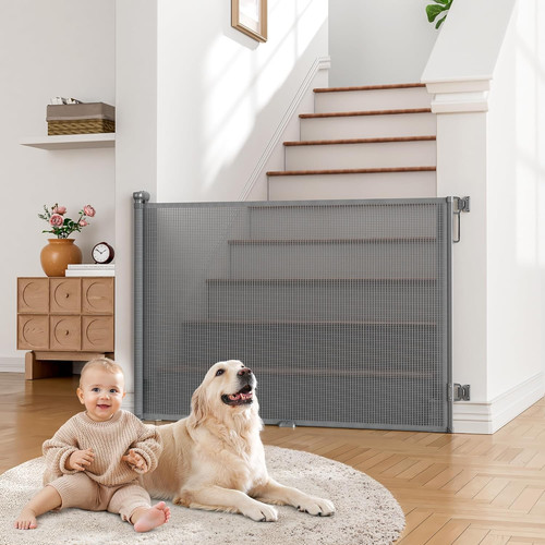 Retractable baby gate for - retractable,