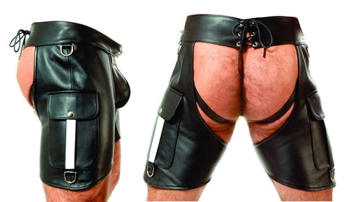 Men real leather chaps - real,