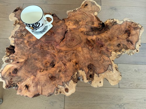 Yew side coffee table - coffee,