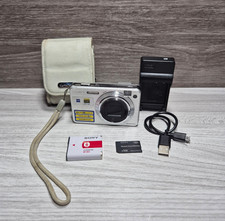 Sony Cybershot DSC-W170 10.1MP Digital Camera Silver Tested Good Condition