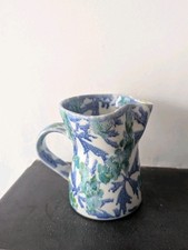  Dartington Pottery Delphinium Pattern Studio Pottery Jug By Janice Tchalenko