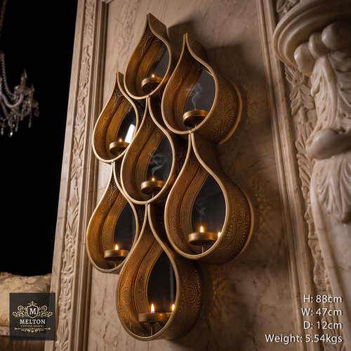 Moroccan mirror candle holder - mirror,