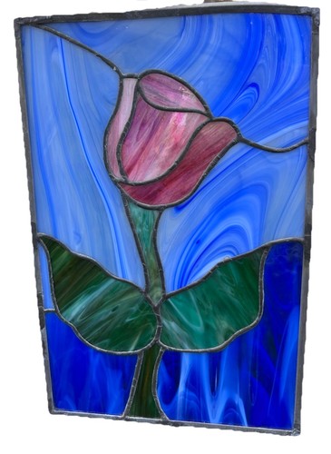 Tulip stained glass - glass, window