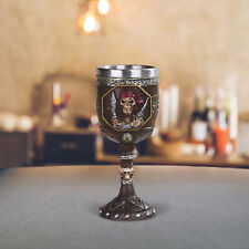  7"H Medieval Pirate Skull Goblet Skeleton Party Cup Fantasy Figurine Room Decor