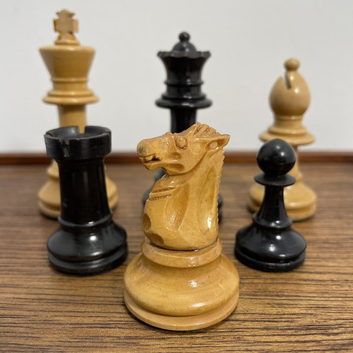 Antique chess set hand - set,