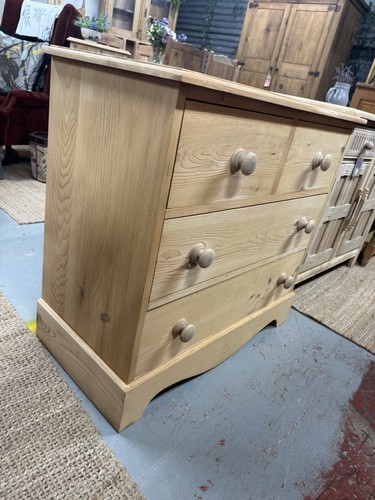Stripped pine chest drawers - pine, of