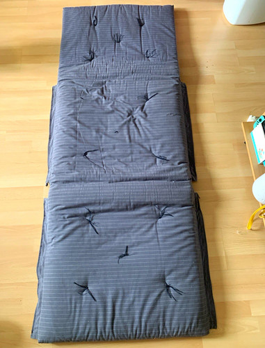 Grey striped fabric - striped, folding