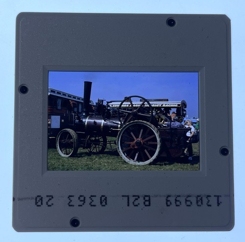 Traction engine 35mm slide - engine,