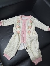 Six Flower Knit Romper  For Baby Girl 6-9month.spring And Autumn