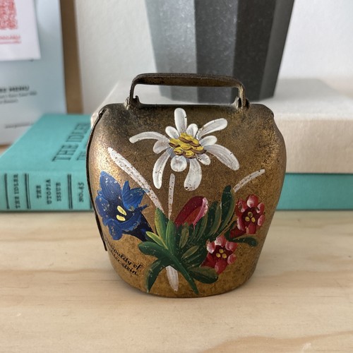 Vintage hand painted brass - painted,