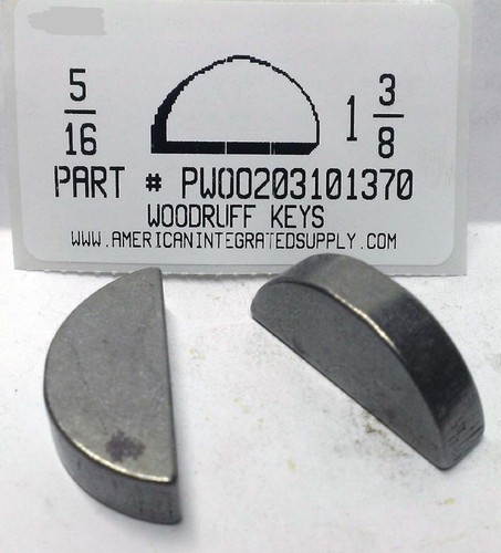 16x1 8 woodruff keys - 5/16x1-3/8,