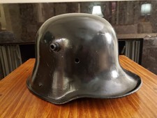 WW1 Imperial German Army M-16/M-17 Stahlhelm Helmet Shell Painted Enameled Black