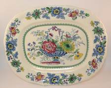 Masons Ironstone Strathmore 13 1/2" 34cm Rectangular Serving Platter Excellent
